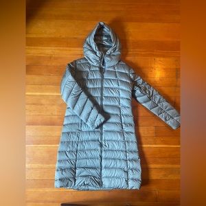Patagonia women’s down parka.